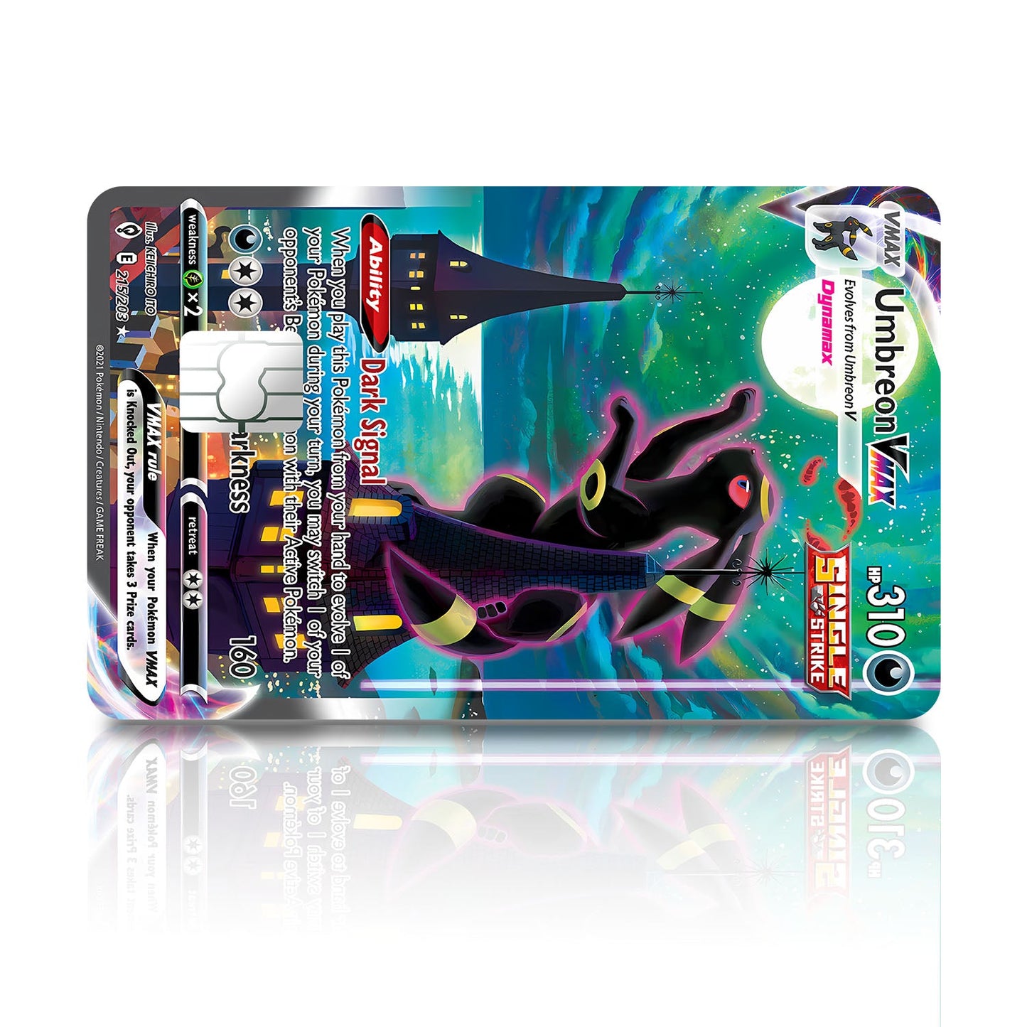 Flex Designs Credit Card Pokemon Rare Umbreon Card Full Skins - Anime Pokemon Credit Card & Debit Card Skin
