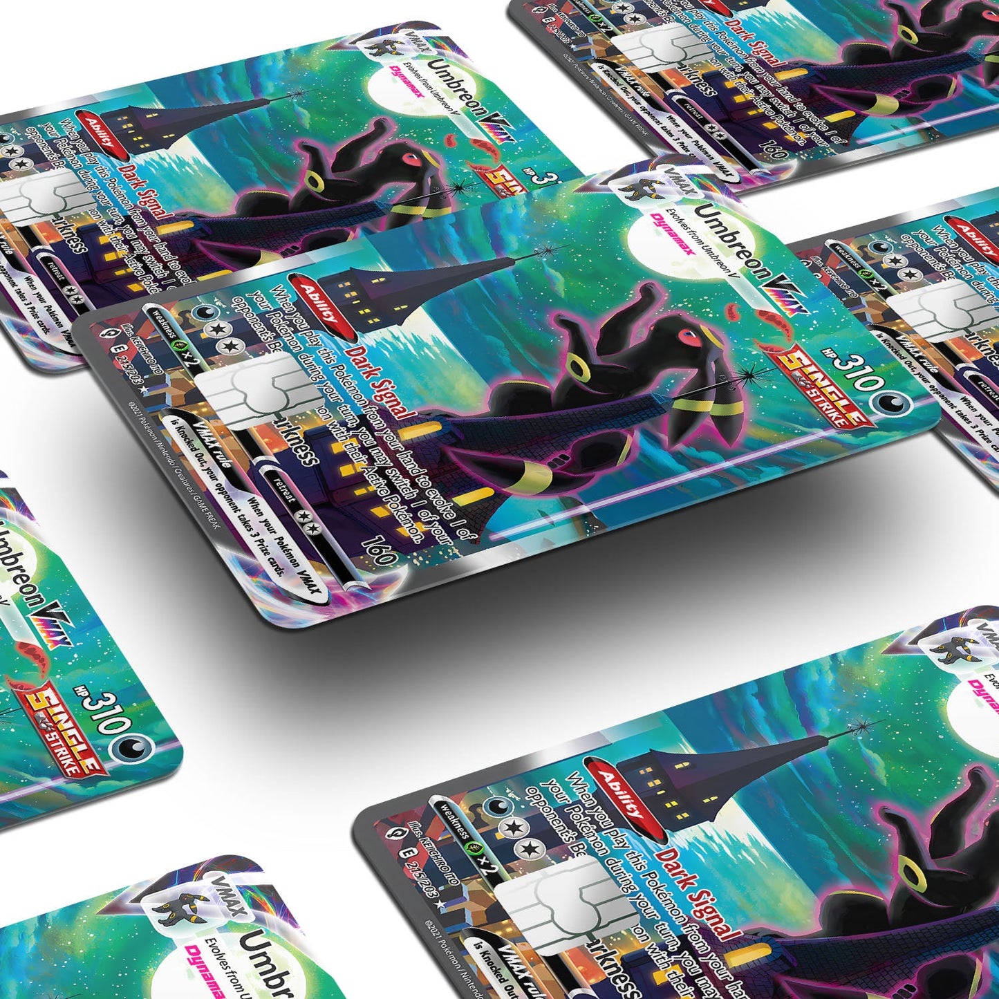 Flex Designs Credit Card Pokemon Rare Umbreon Card Window Skins - Anime Pokemon Credit Card & Debit Card Skin