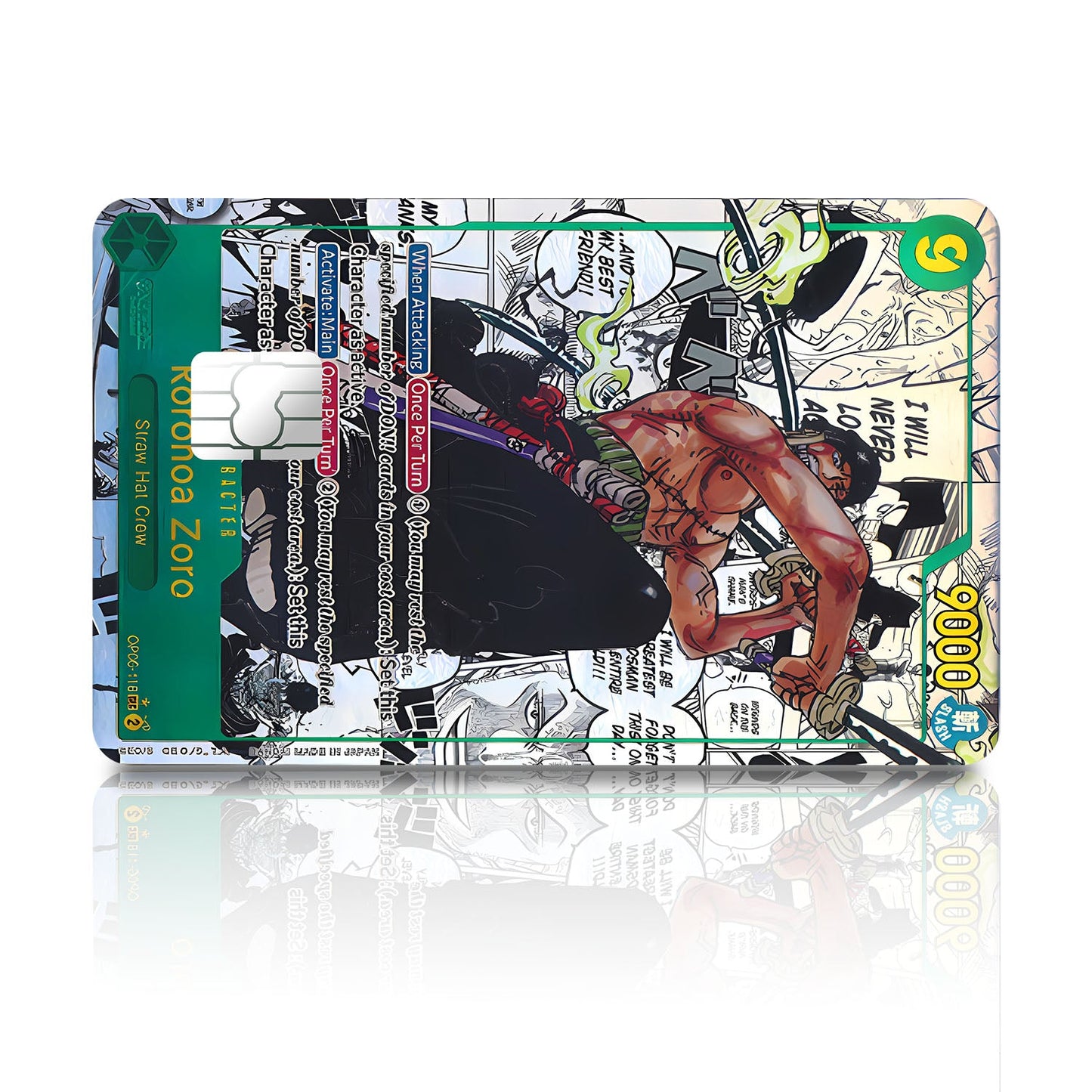 Flex Designs Credit Card Roronoa Zoro Manga Limited Edition One Piece Card Full Skins - Anime One Piece Credit Card & Debit Card Skin