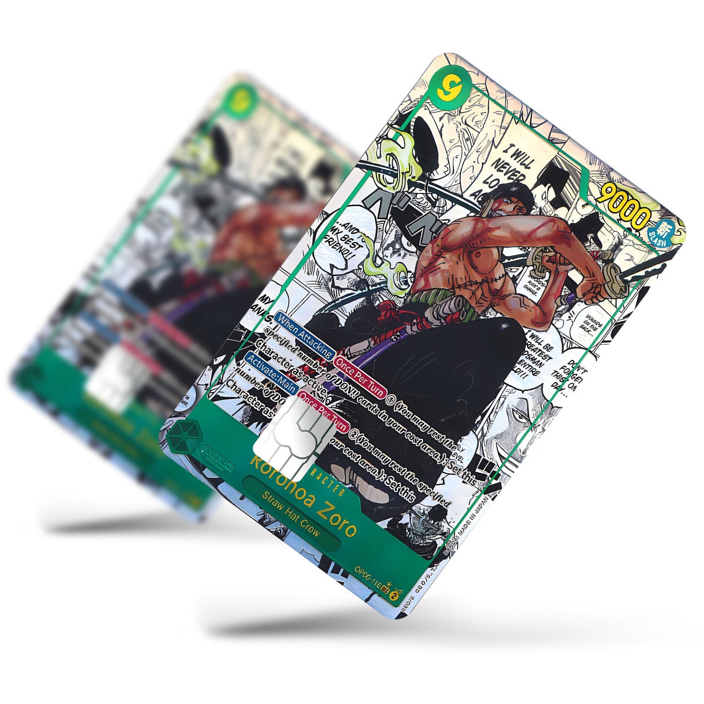 Flex Designs Credit Card Roronoa Zoro Manga Limited Edition One Piece Card Full Skins - Anime One Piece Credit Card & Debit Card Skin