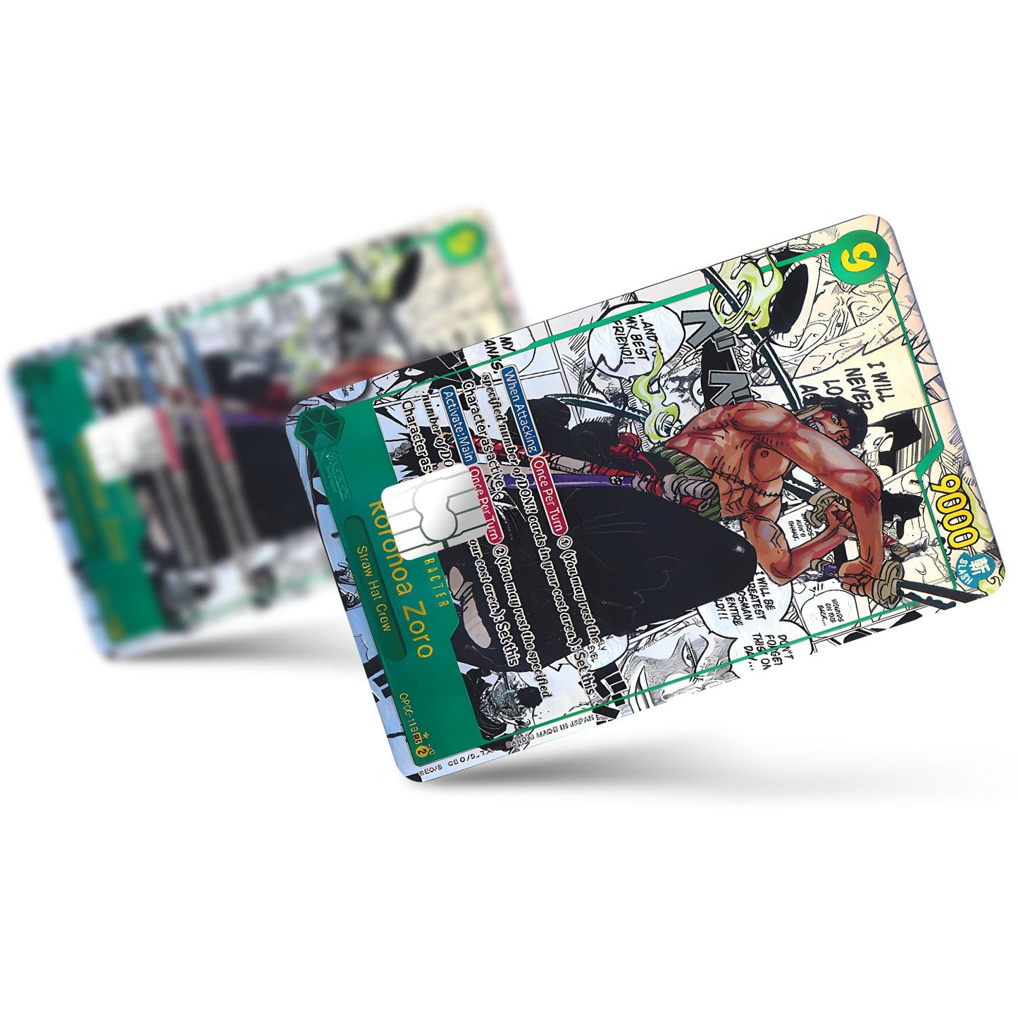 Flex Designs Credit Card Roronoa Zoro Manga Limited Edition One Piece Card Full Skins - Anime One Piece Credit Card & Debit Card Skin