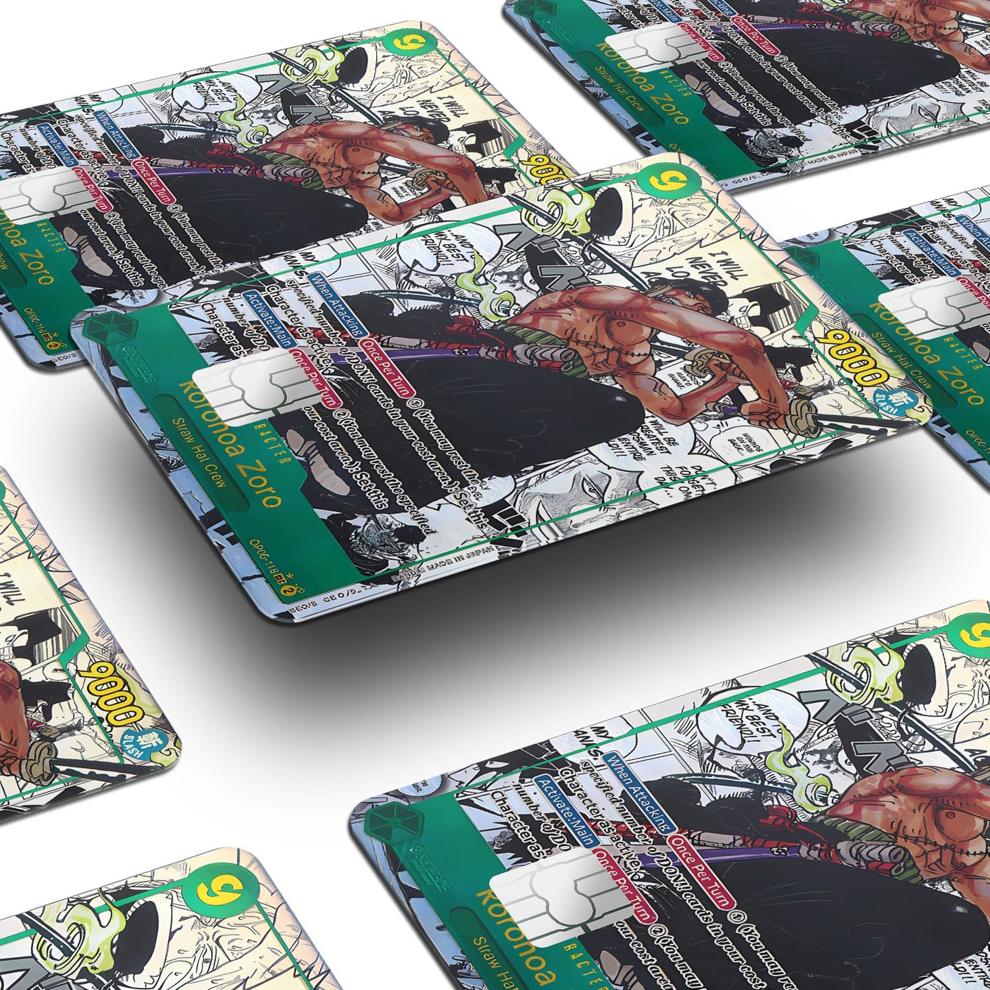 Flex Designs Credit Card Roronoa Zoro Manga Limited Edition One Piece Card Window Skins - Anime One Piece Credit Card & Debit Card Skin