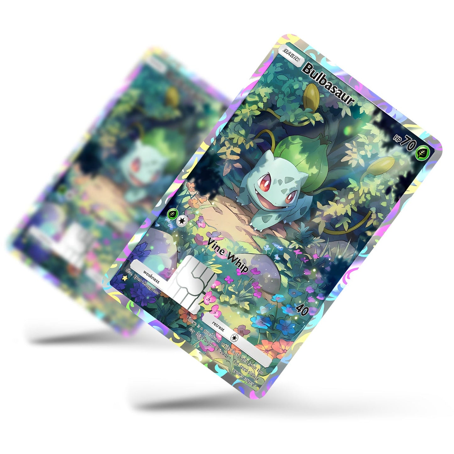 Flex Designs Credit Card Pokemon Bulbasaur Pocket Card Full Skins - Anime Pokemon Credit Card & Debit Card Skin