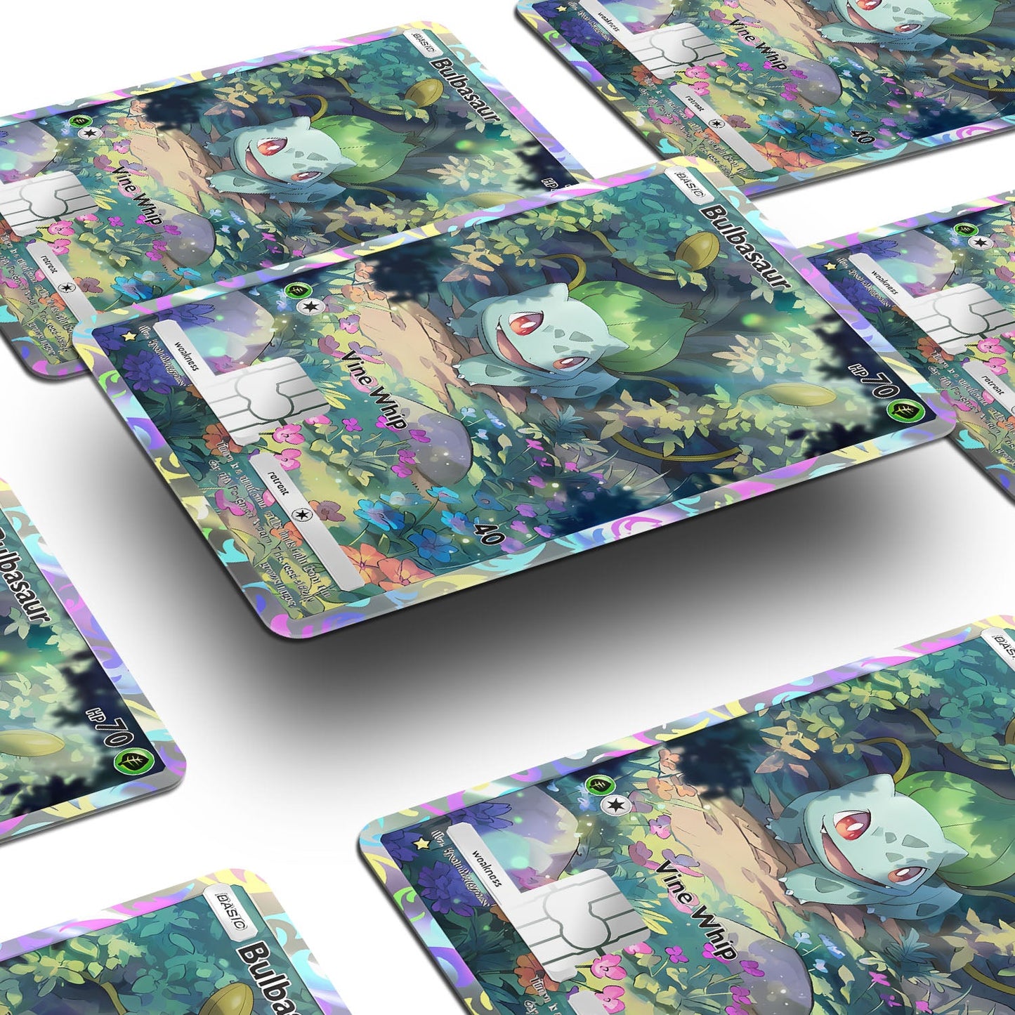 Flex Designs Credit Card Pokemon Bulbasaur Pocket Card Window Skins - Anime Pokemon Credit Card & Debit Card Skin