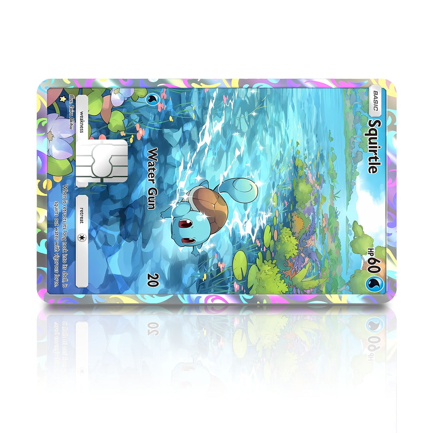 Flex Designs Credit Card Pokemon Squirtle Pocket Card Full Skins - Anime Pokemon Credit Card & Debit Card Skin