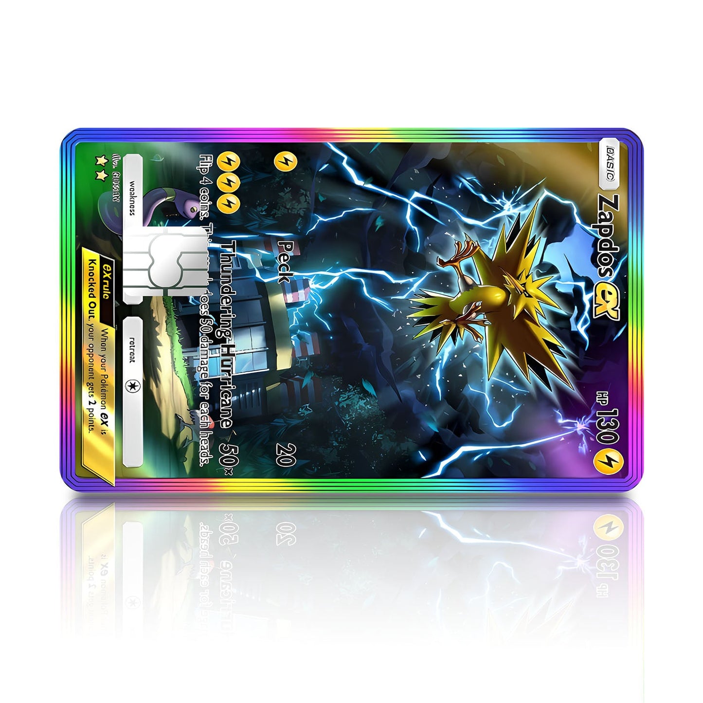 Flex Designs Credit Card Pokemon Zapdos Pocket Card Full Skins - Anime Pokemon Credit Card & Debit Card Skin