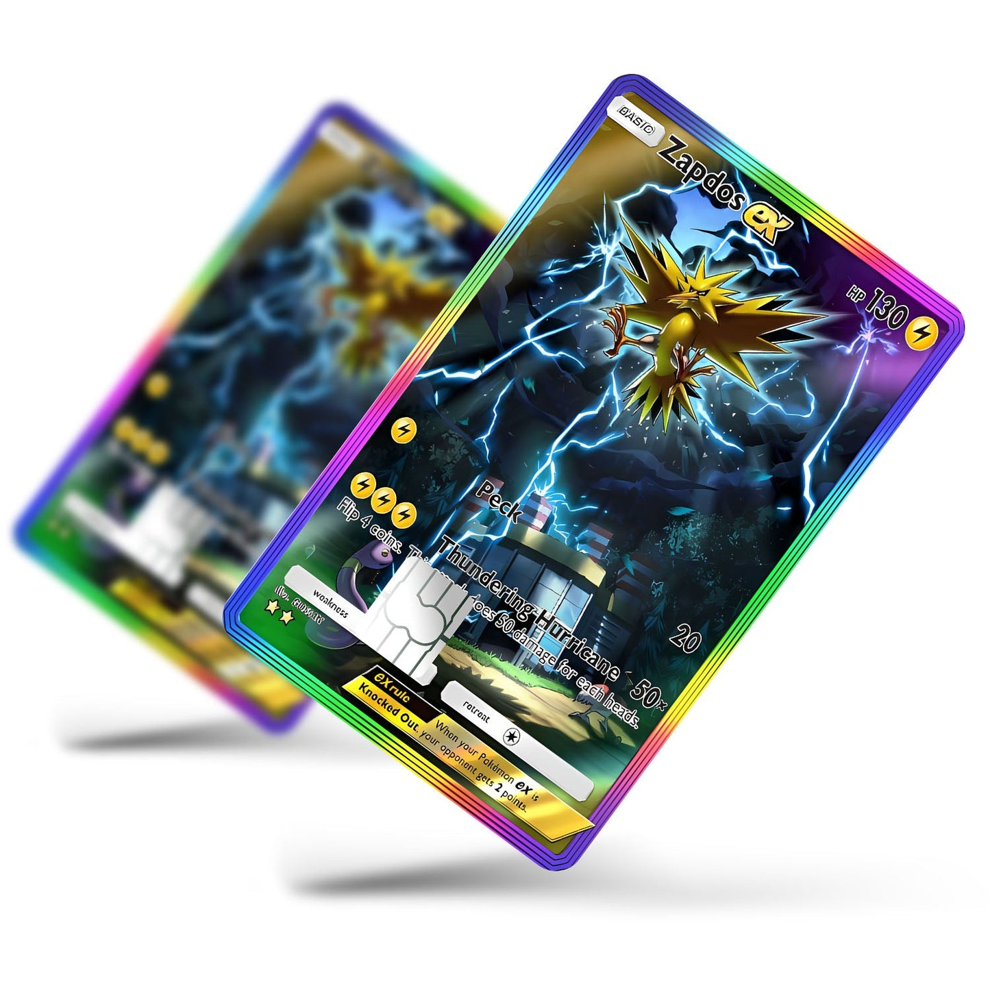Flex Designs Credit Card Pokemon Zapdos Pocket Card Full Skins - Anime Pokemon Credit Card & Debit Card Skin