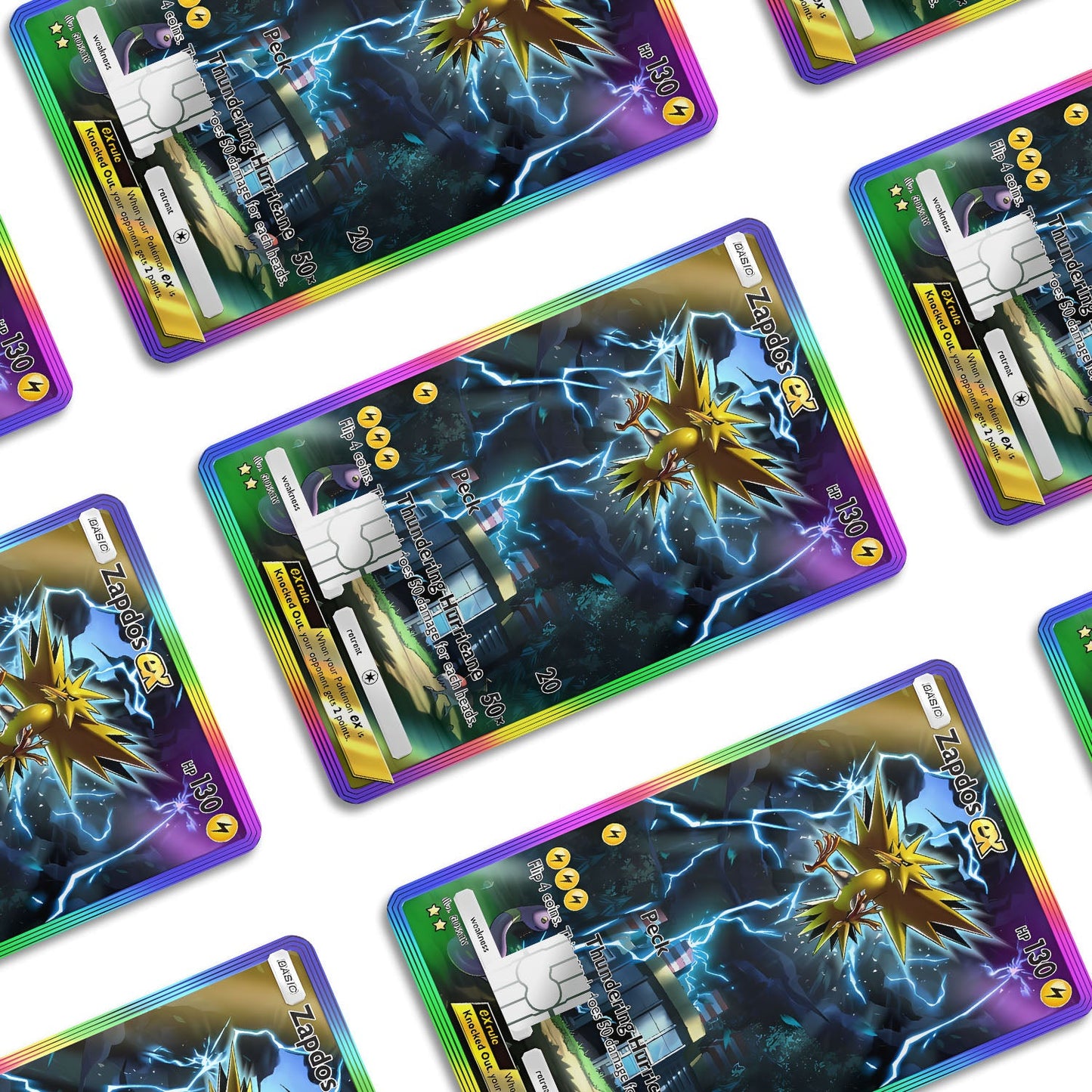 Flex Designs Credit Card Pokemon Zapdos Pocket Card Window Skins - Anime Pokemon Credit Card & Debit Card Skin