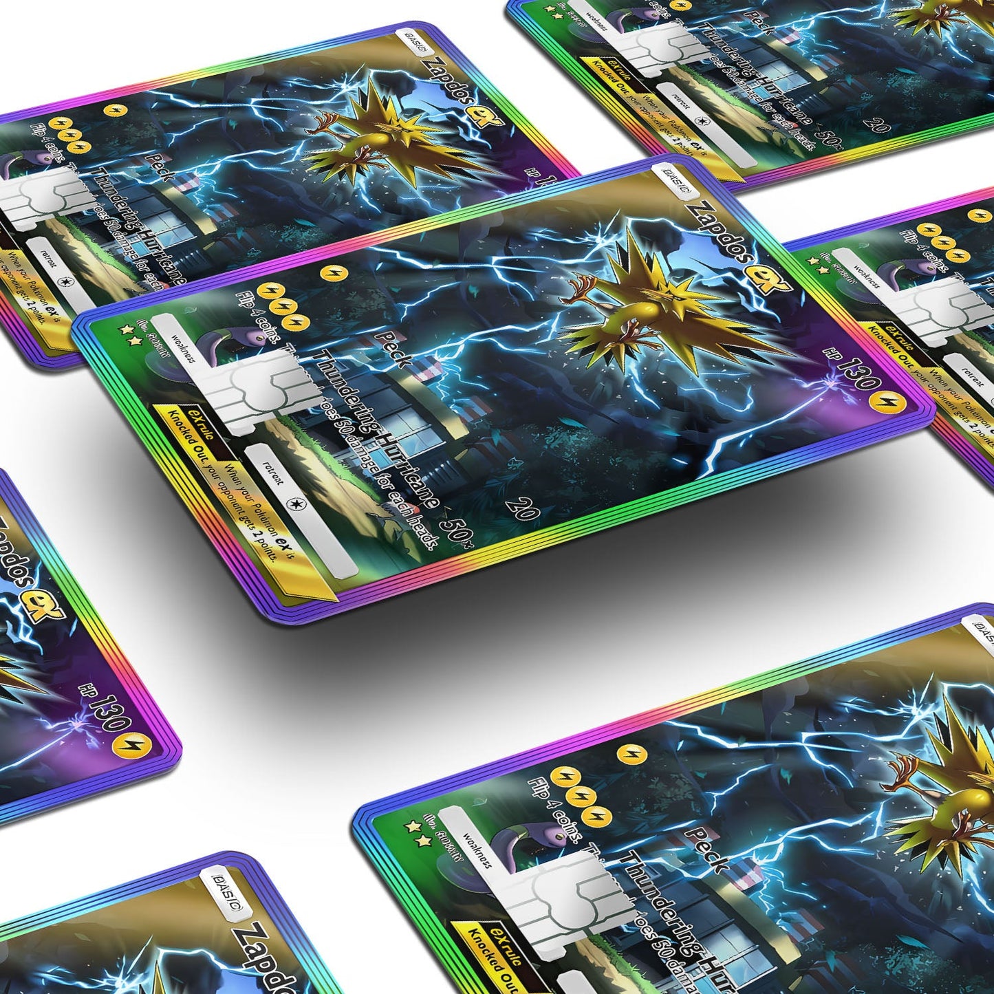 Flex Designs Credit Card Pokemon Zapdos Pocket Card Window Skins - Anime Pokemon Credit Card & Debit Card Skin
