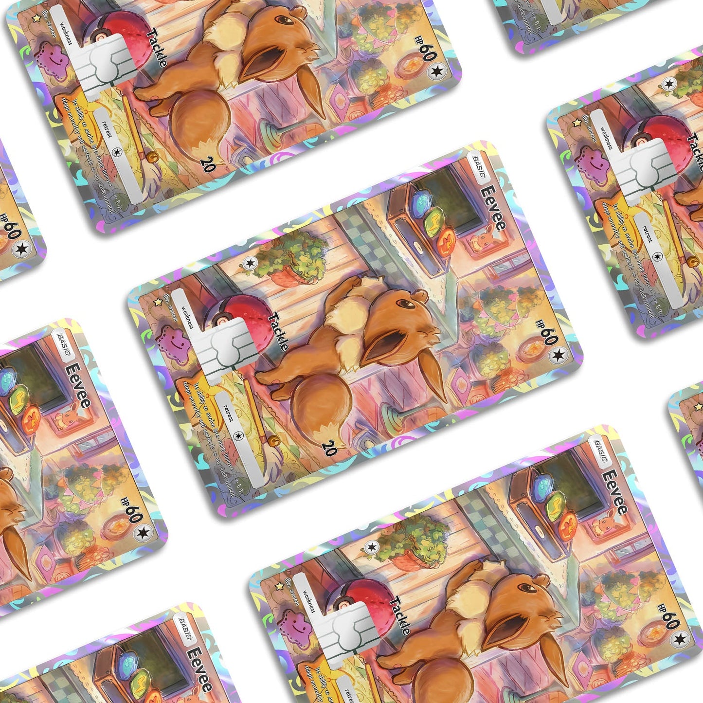 Flex Designs Credit Card Pokemon Eevee Pocket Card Window Skins - Anime Pokemon Credit Card & Debit Card Skin