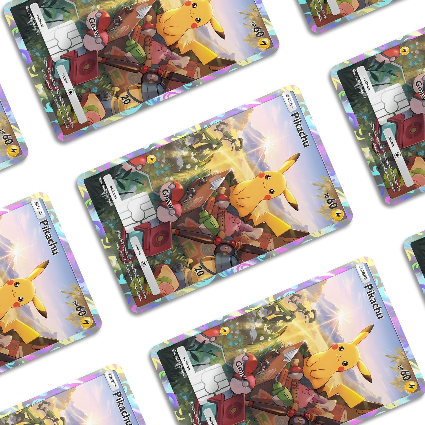 Flex Designs Credit Card Pokemon Pikachu Pocket Card Window Skins - Anime Pokemon Credit Card & Debit Card Skin