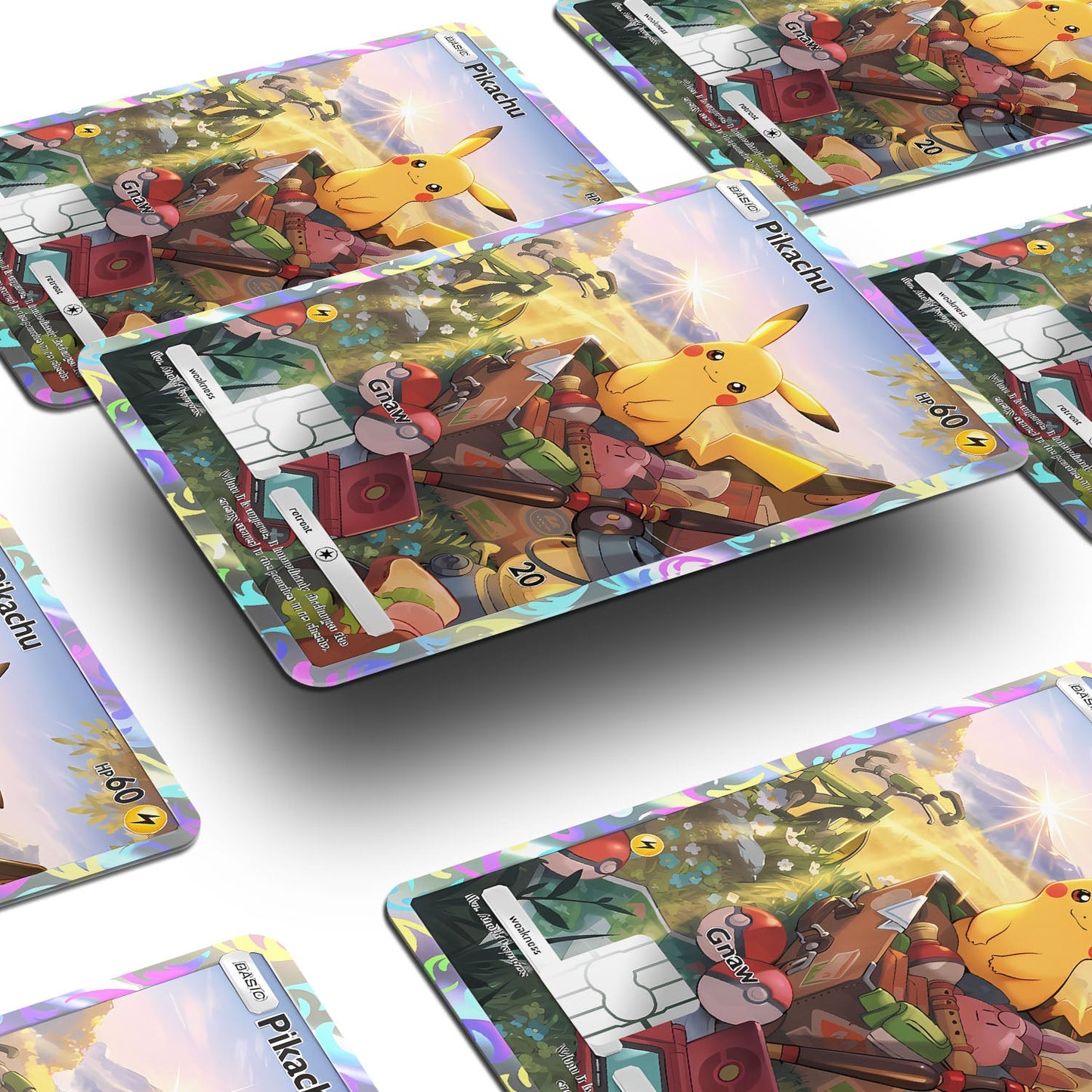 Flex Designs Credit Card Pokemon Pikachu Pocket Card Window Skins - Anime Pokemon Credit Card & Debit Card Skin