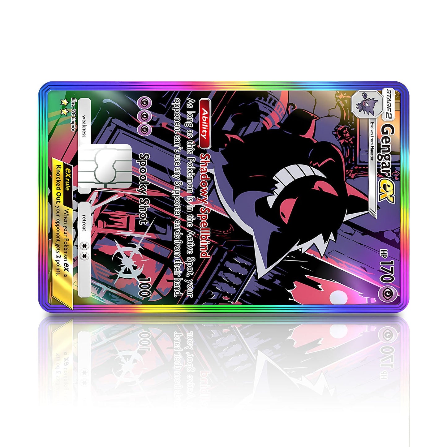 Flex Designs Credit Card Pokemon Gengar Pocket Card Full Skins - Anime Pokemon Credit Card & Debit Card Skin