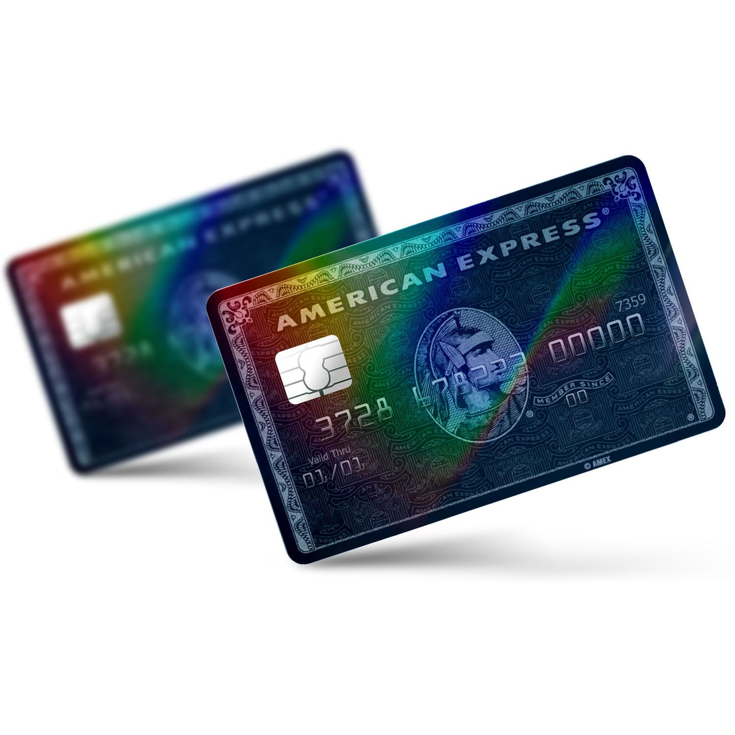 Flex Designs Holographic Credit Card Black Centurion American Express Full Skins - Meme Holographic Credit Card & Debit Card Skin