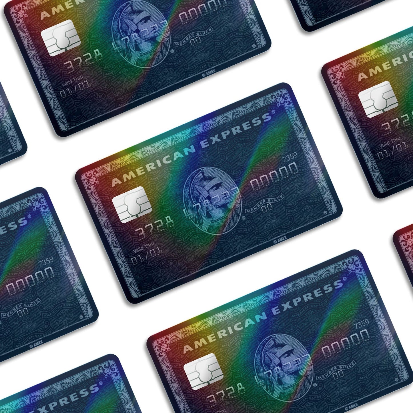 Flex Designs Holographic Credit Card Black Centurion American Express Window Skins - Meme Holographic Credit Card & Debit Card Skin