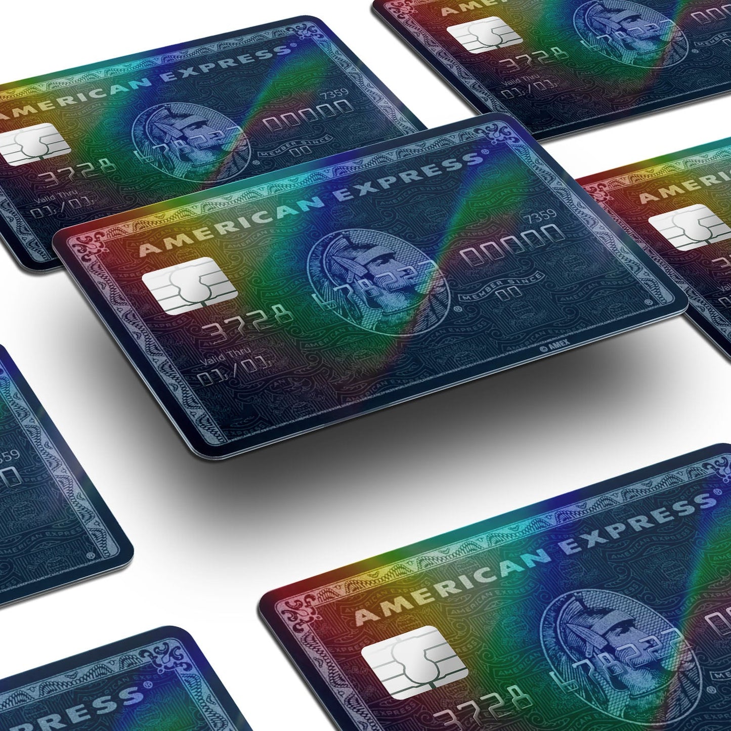 Flex Designs Holographic Credit Card Black Centurion American Express Window Skins - Meme Holographic Credit Card & Debit Card Skin