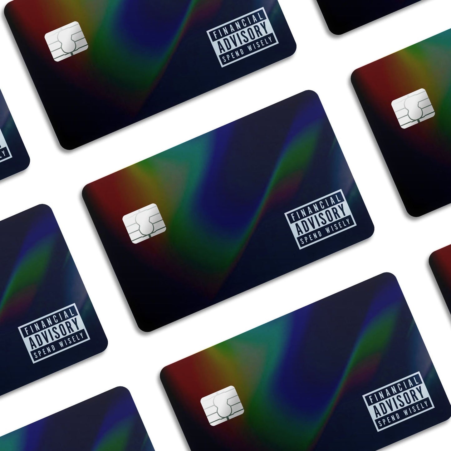 Flex Designs Holographic Credit Card Financial Advisory Window Skins - Meme Quotes Holographic Credit Card & Debit Card Skin
