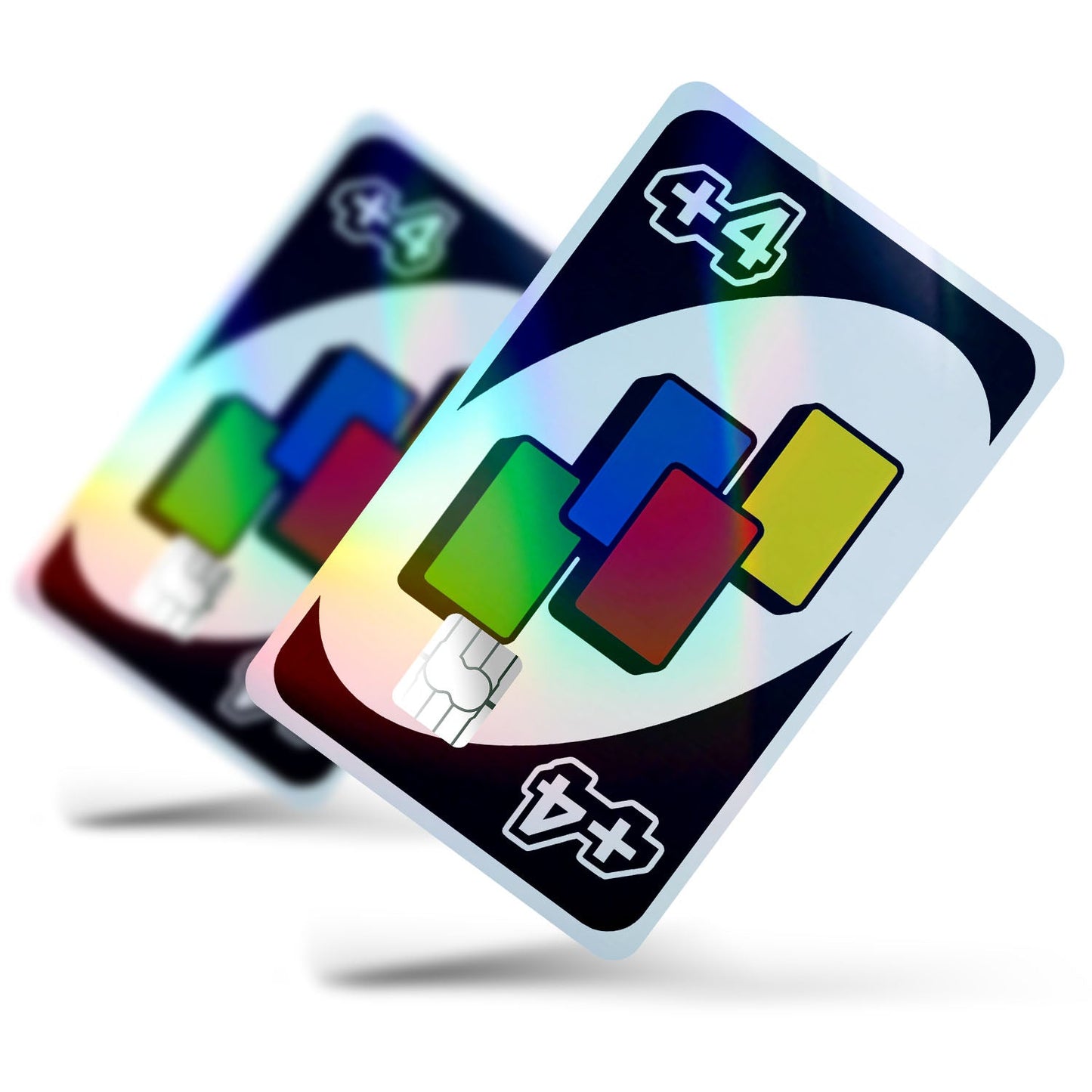 Flex Designs Holographic Credit Card Uno Plus 4 Full Skins - Meme Holographic Credit Card & Debit Card Skin