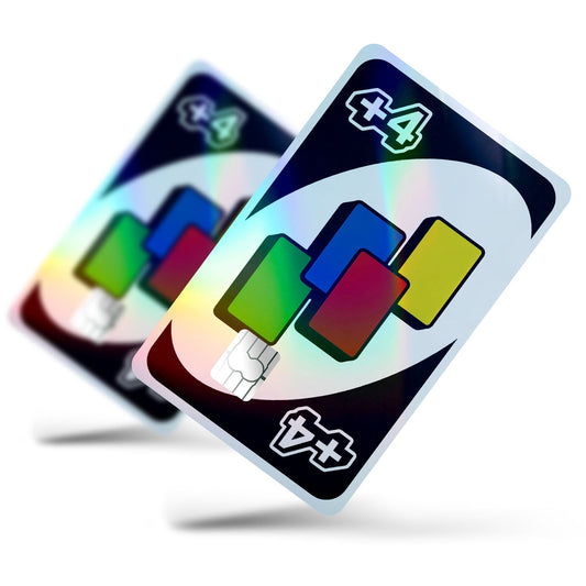Flex Designs Holographic Credit Card Uno Plus 4 Full Skins - Meme Holographic Credit Card & Debit Card Skin