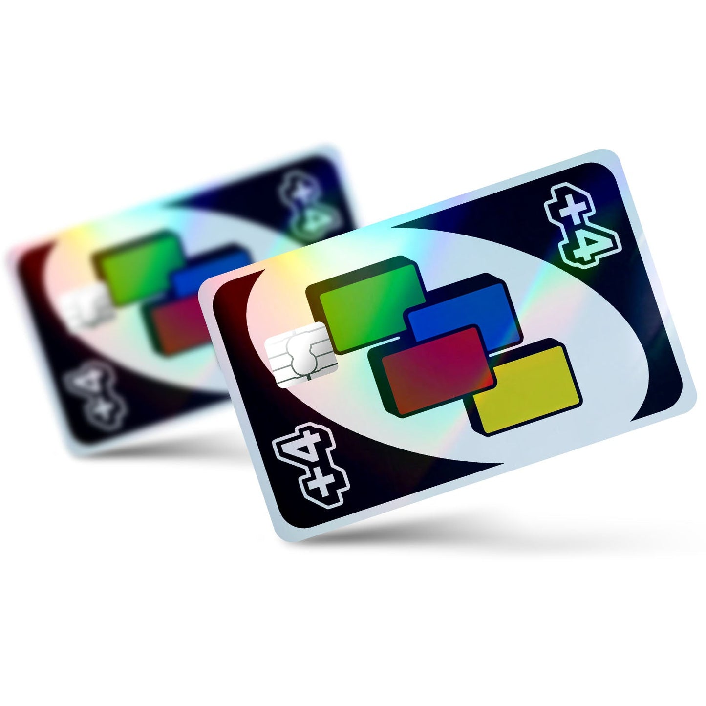 Flex Designs Holographic Credit Card Uno Plus 4 Full Skins - Meme Holographic Credit Card & Debit Card Skin