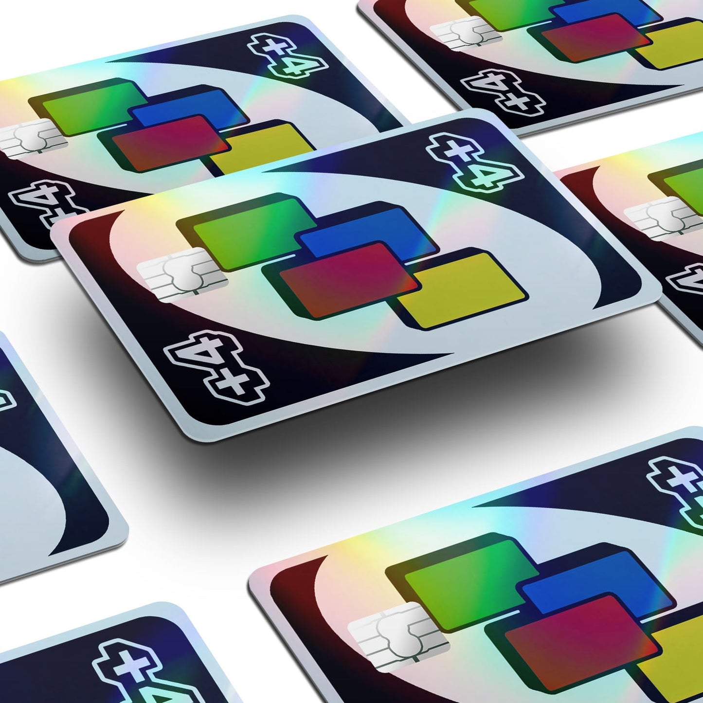 Flex Designs Holographic Credit Card Uno Plus 4 Window Skins - Meme Holographic Credit Card & Debit Card Skin