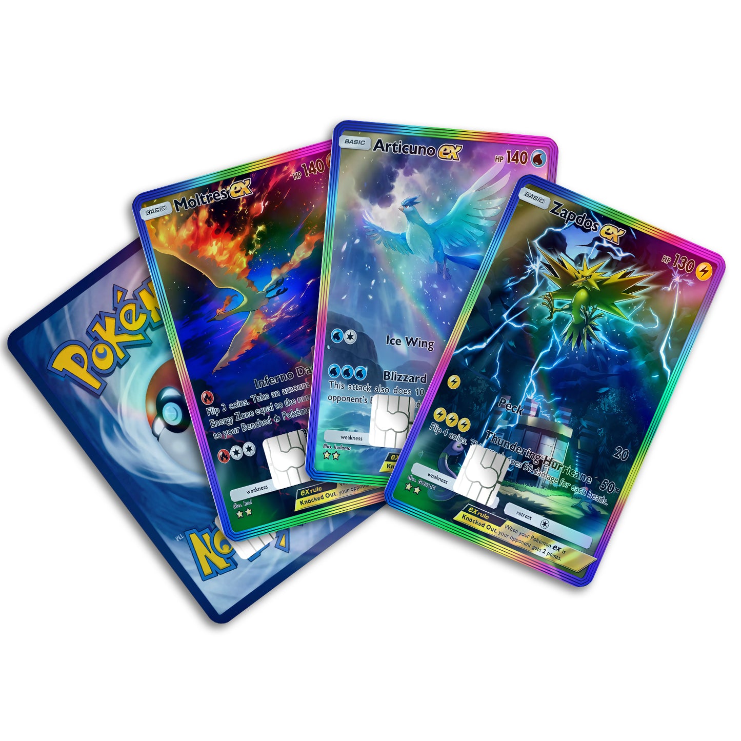 Pokemon Pocket Legendary Birds Holographic Bundle Credit Card & Debit Card Skin