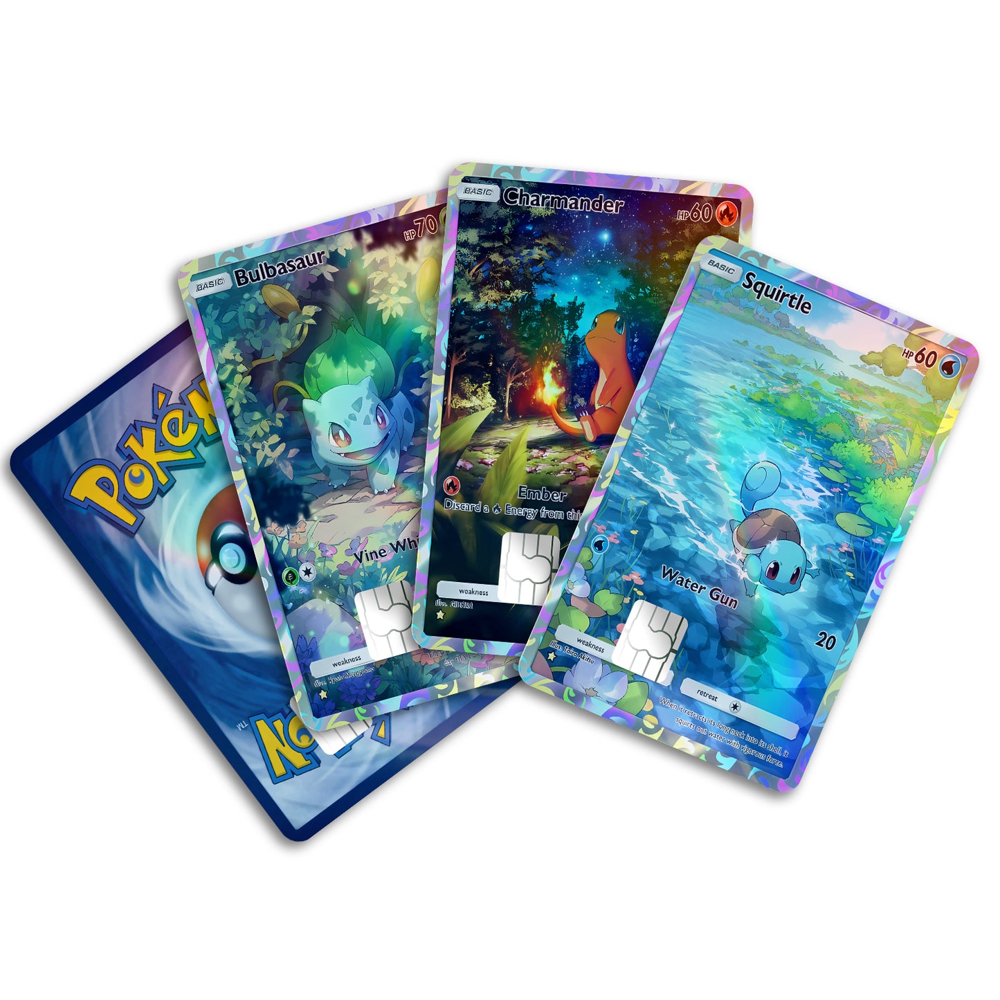 Pokemon Pocket Kanto Starter Holographic Bundle Credit Card & Debit Card Skin