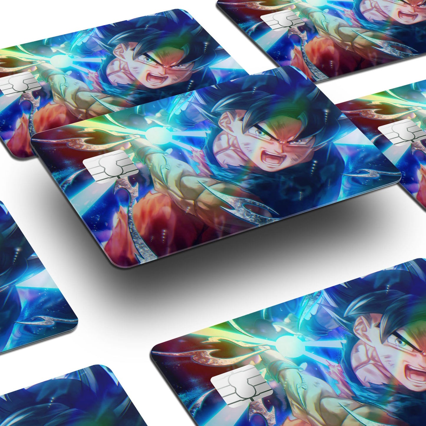 Flex Designs Holographic Credit Card Dragon Ball Goku Kamehameha Window Skins - Anime Dragon Ball Holographic Credit Card & Debit Card Skin