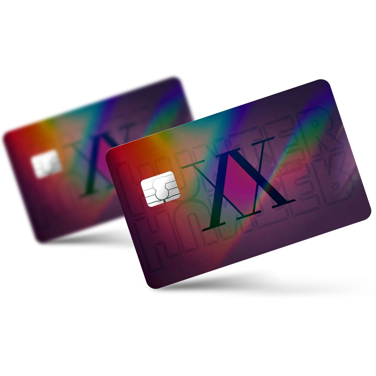 Flex Designs Holographic Credit Card Hunter x Hunter Logo Red Full Skins - Anime Hunter x Hunter Holographic Credit Card & Debit Card Skin