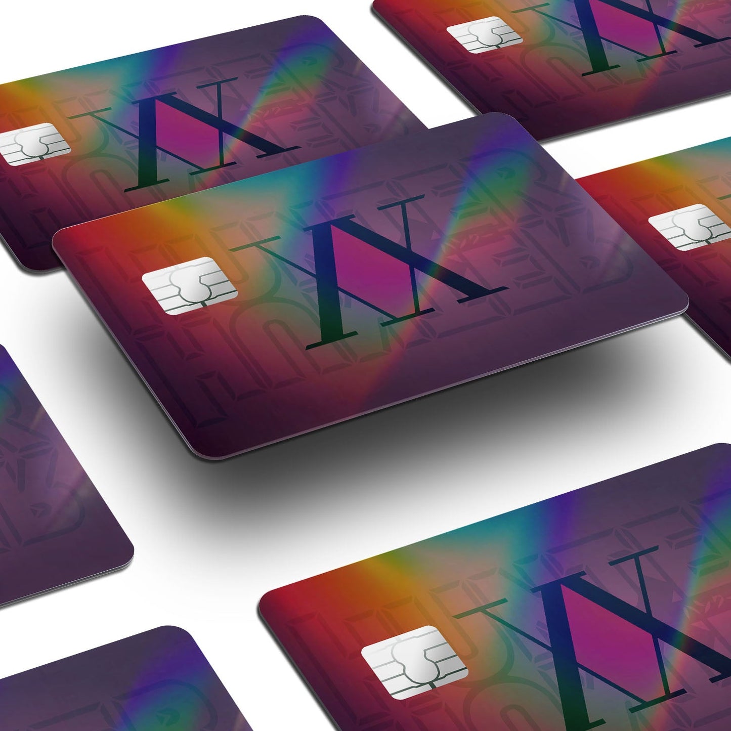 Flex Designs Holographic Credit Card Hunter x Hunter Logo Red Window Skins - Anime Hunter x Hunter Holographic Credit Card & Debit Card Skin
