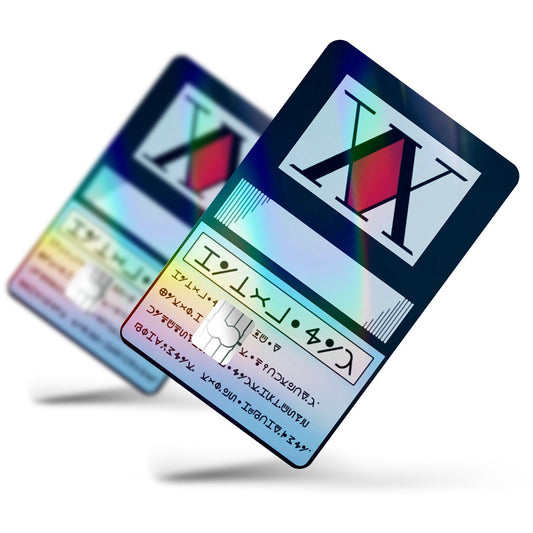 Flex Designs Holographic Credit Card Hunter x Hunter Licence Card Full Skins - Anime Hunter x Hunter Holographic Credit Card & Debit Card Skin