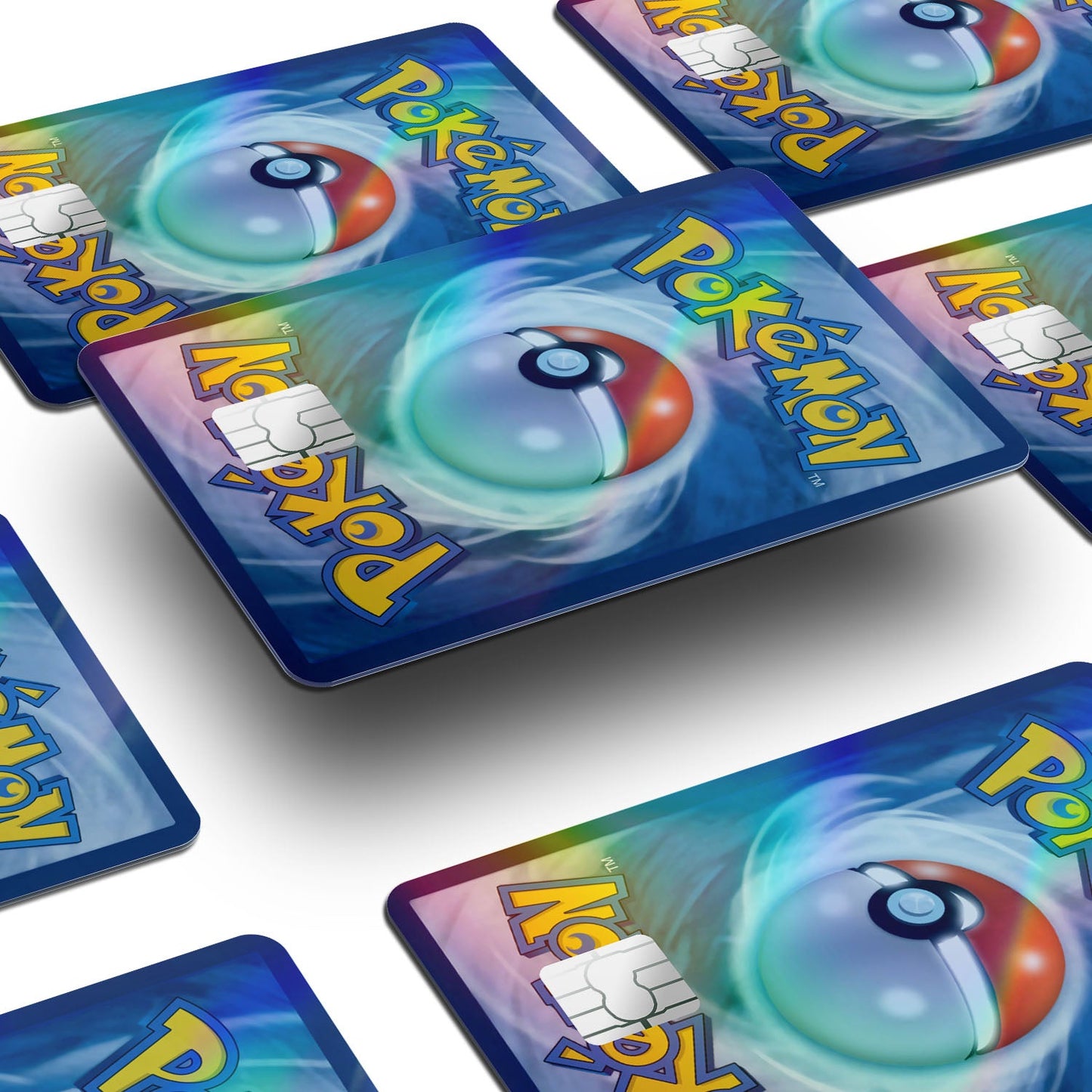 Flex Designs Holographic Credit Card Pokemon Card Window Skins - Anime Pokemon Holographic Credit Card & Debit Card Skin