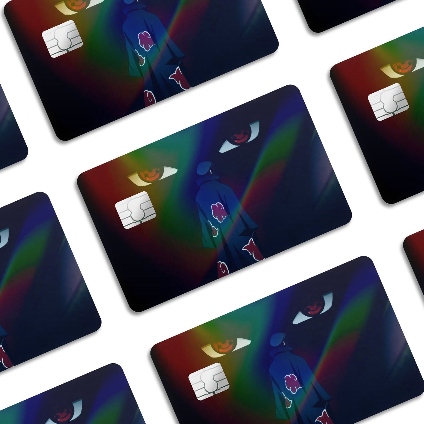 Flex Designs Holographic Credit Card Itachi Tsukuyomi Window Skins - Anime Naruto Holographic Credit Card & Debit Card Skin