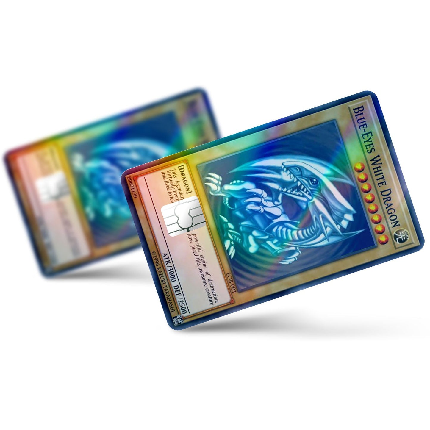 Flex Designs Holographic Credit Card Yu Gi Oh Blue Eyes White Dragon Full Skins - Anime Yu-Gi-Oh Holographic Credit Card & Debit Card Skin