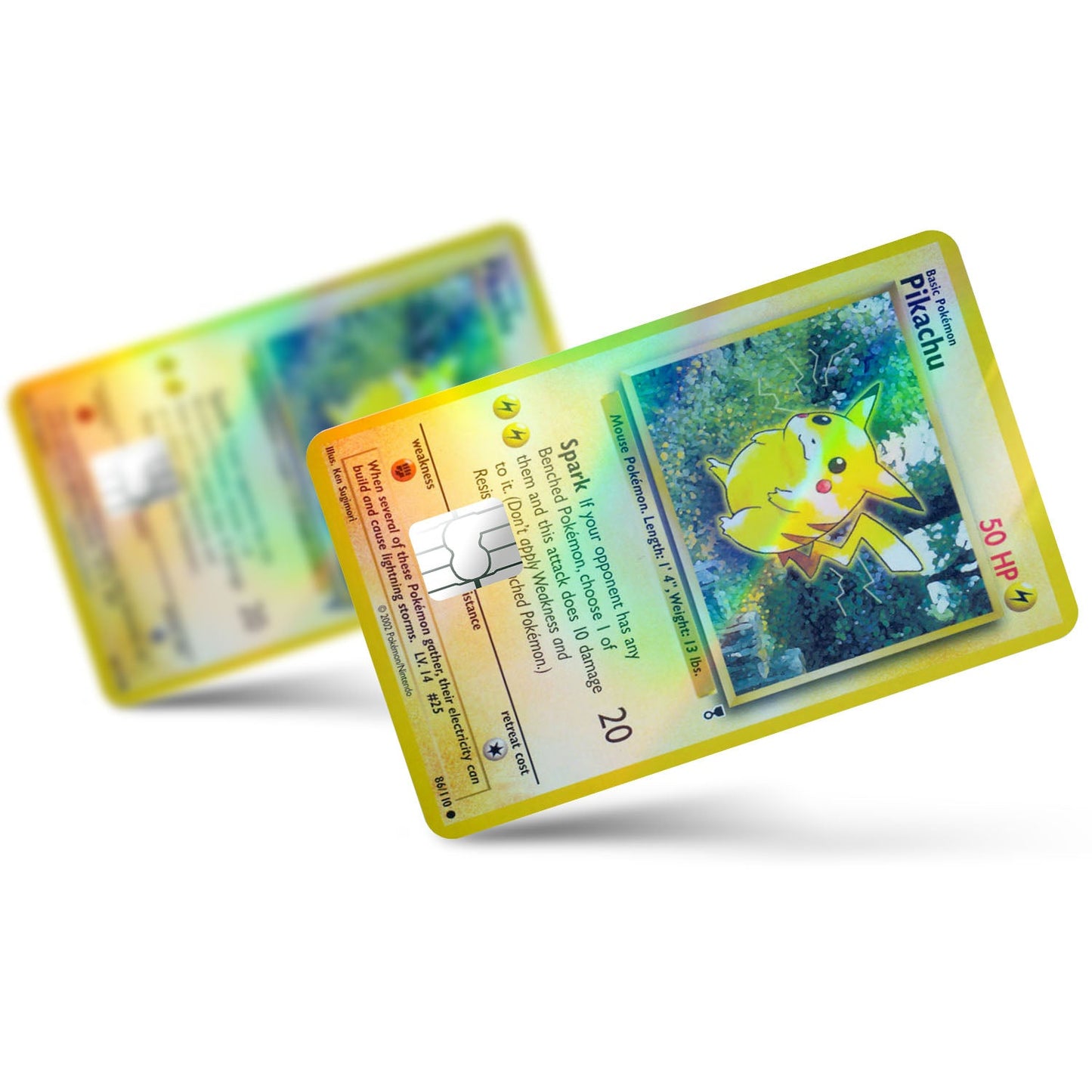Flex Designs Holographic Credit Card Pokemon Pikachu Card Full Skins - Anime Pokemon Holographic Credit Card & Debit Card Skin