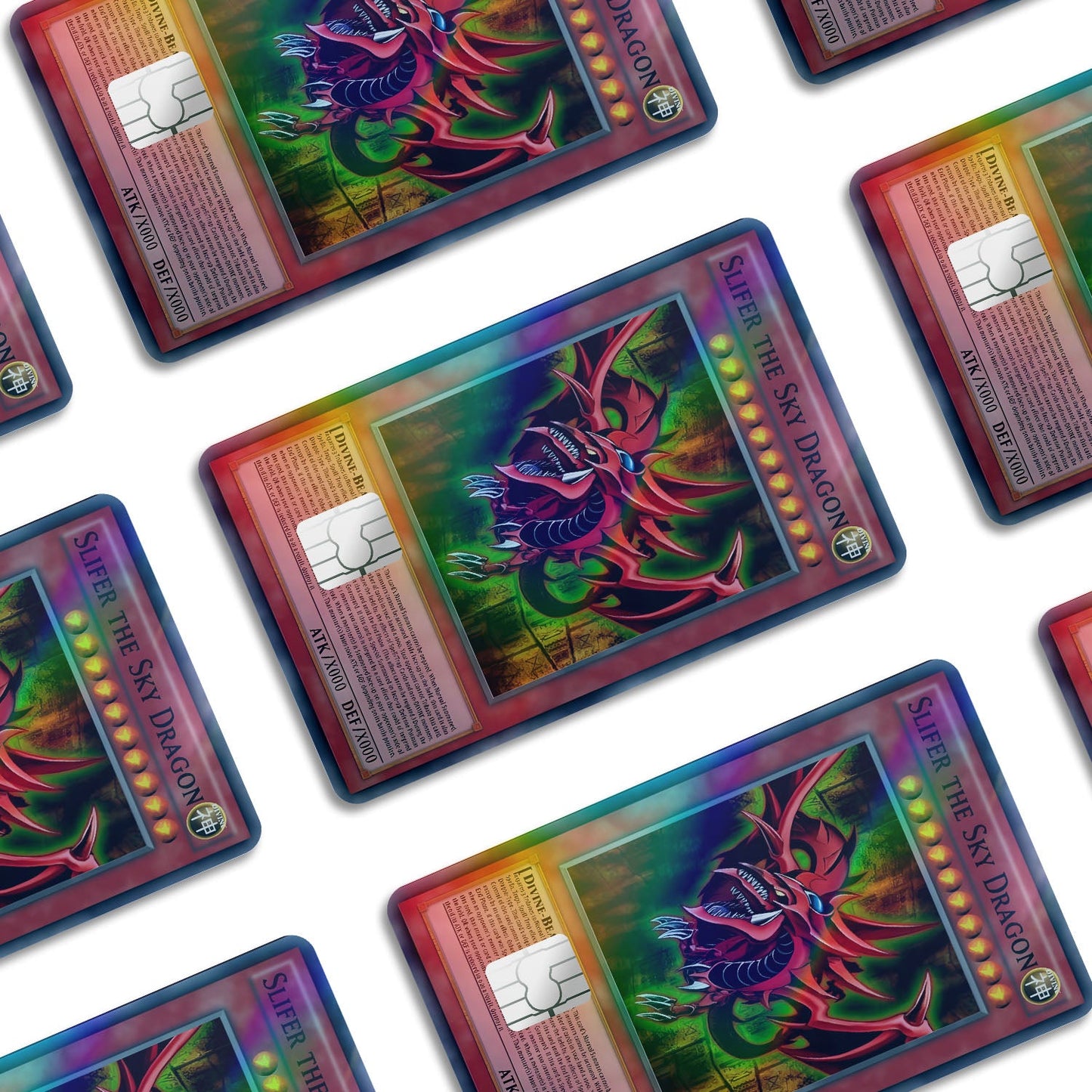 Flex Designs Holographic Credit Card Yugioh Slifer the Sky Dragon Window Skins - Anime Yu-Gi-Oh Holographic Credit Card & Debit Card Skin