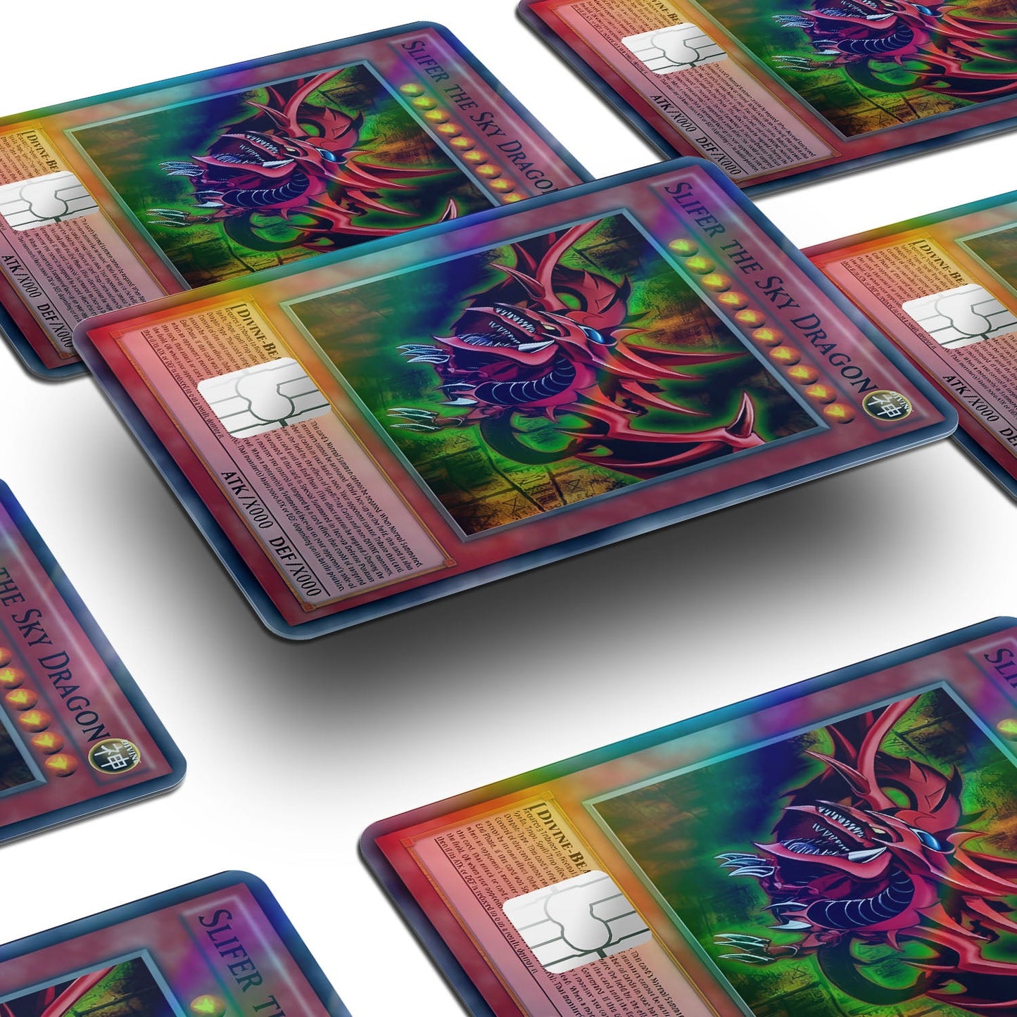 Flex Designs Holographic Credit Card Yugioh Slifer the Sky Dragon Window Skins - Anime Yu-Gi-Oh Holographic Credit Card & Debit Card Skin