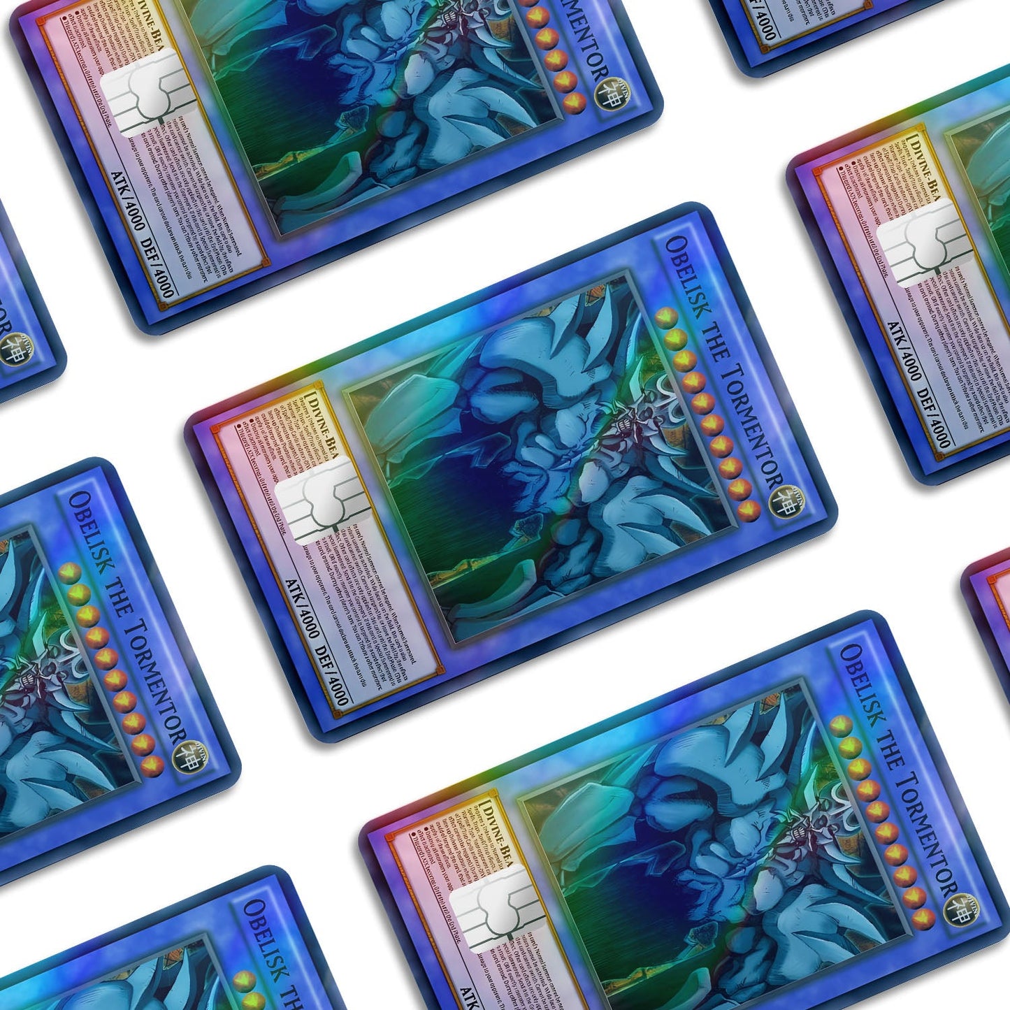 Flex Designs Holographic Credit Card Yugioh Obelisk the Tormentor Window Skins - Anime Yu-Gi-Oh Holographic Credit Card & Debit Card Skin