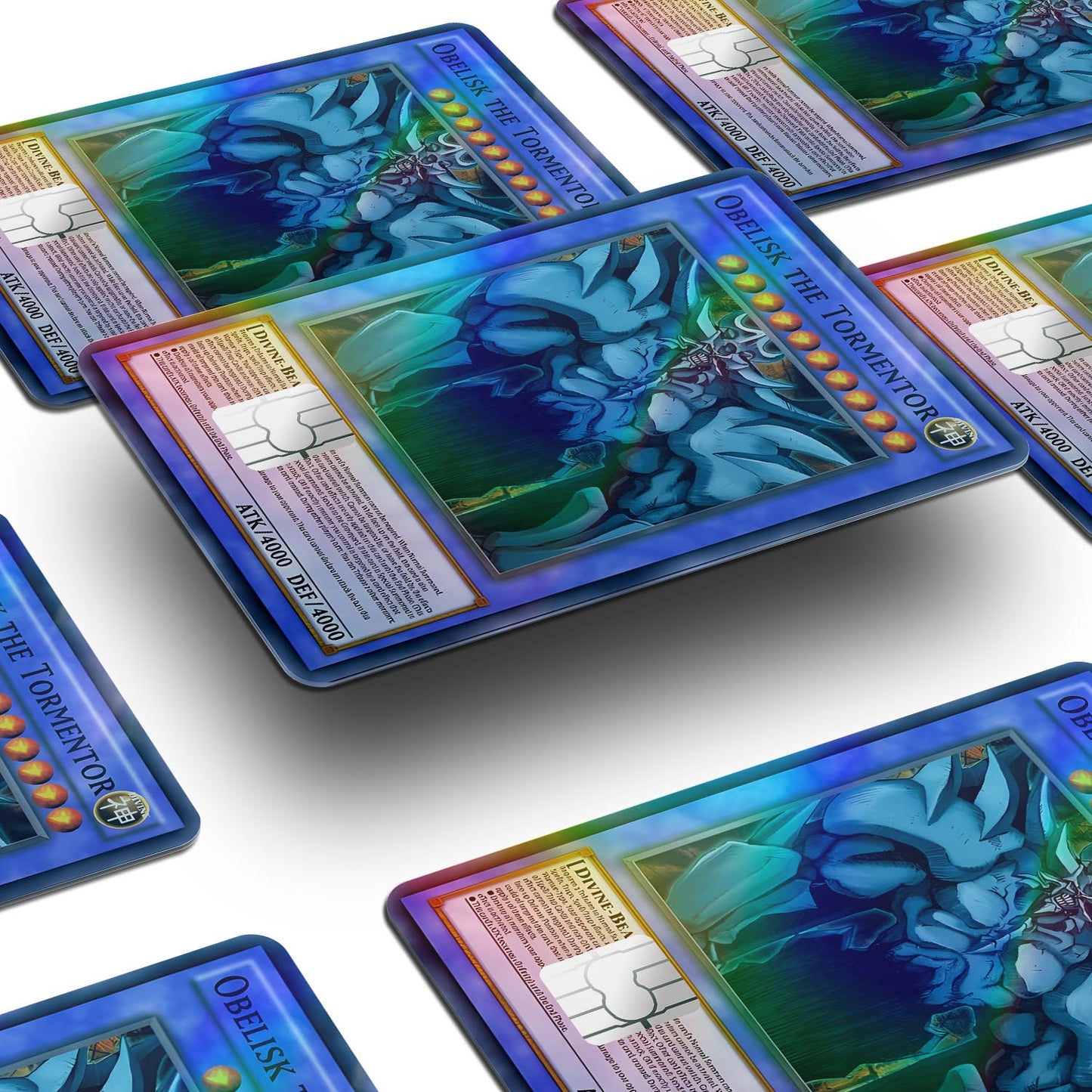 Flex Designs Holographic Credit Card Yugioh Obelisk the Tormentor Window Skins - Anime Yu-Gi-Oh Holographic Credit Card & Debit Card Skin