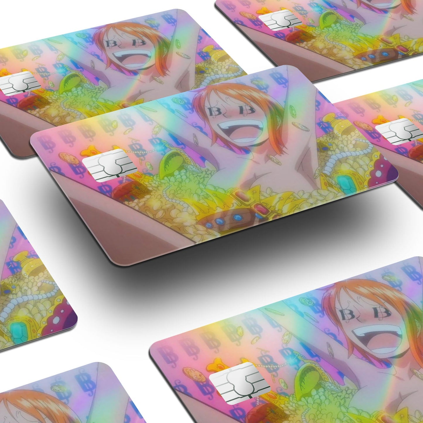 Flex Designs Holographic Credit Card Nami the Rich Hoe Window Skins - Anime One Piece Holographic Credit Card & Debit Card Skin