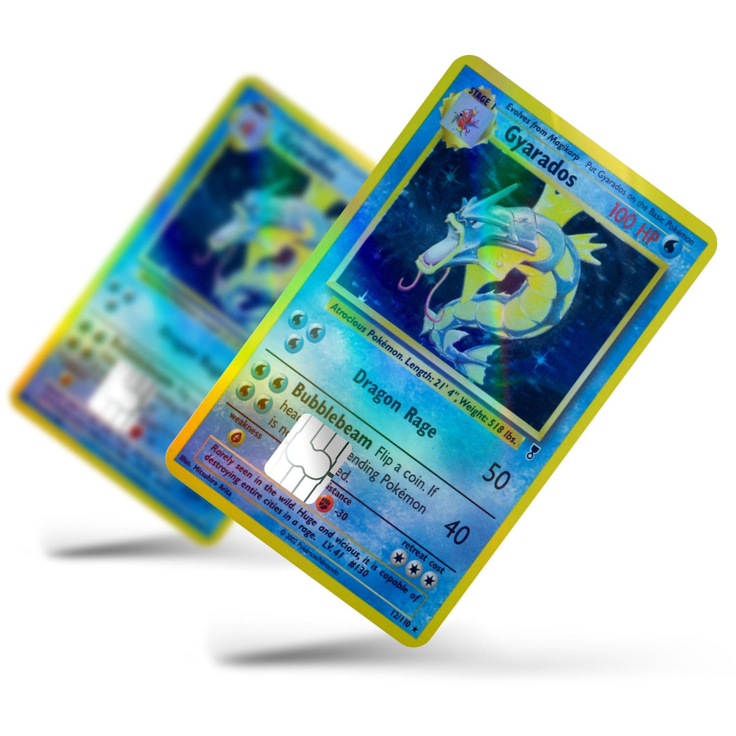 Flex Designs Holographic Credit Card Pokemon Gyarados Card Full Skins - Anime Pokemon Holographic Credit Card & Debit Card Skin