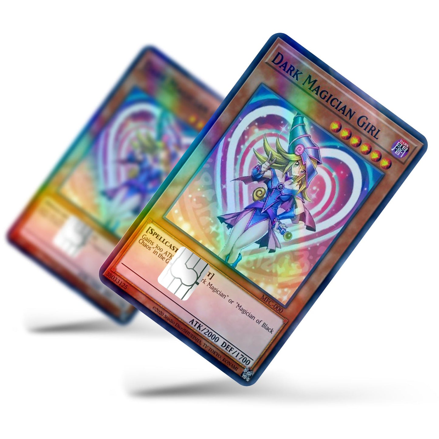 Flex Designs Holographic Credit Card Yugioh Girl Dark Magician Full Skins - Anime Yu-Gi-Oh Holographic Credit Card & Debit Card Skin