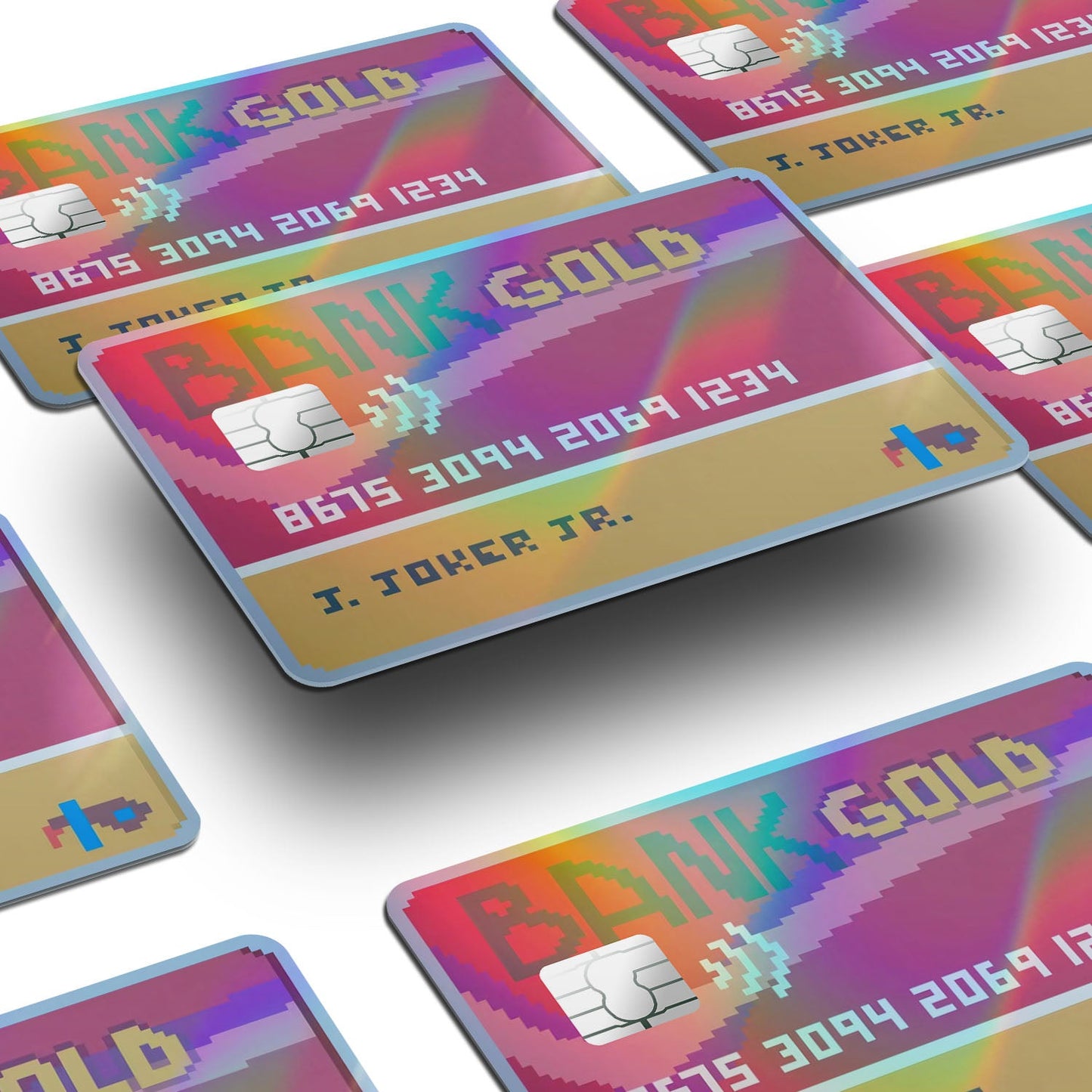 Flex Designs Holographic Credit Card Balatro Credit Card Joker Window Skins - Gaming Balatro Holographic Credit Card & Debit Card Skin