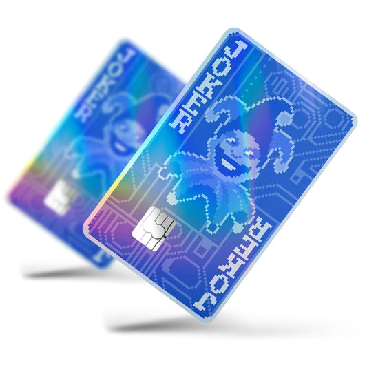 Flex Designs Holographic Credit Card Balatro Blueprint Joker Full Skins - Gaming Balatro Holographic Credit Card & Debit Card Skin