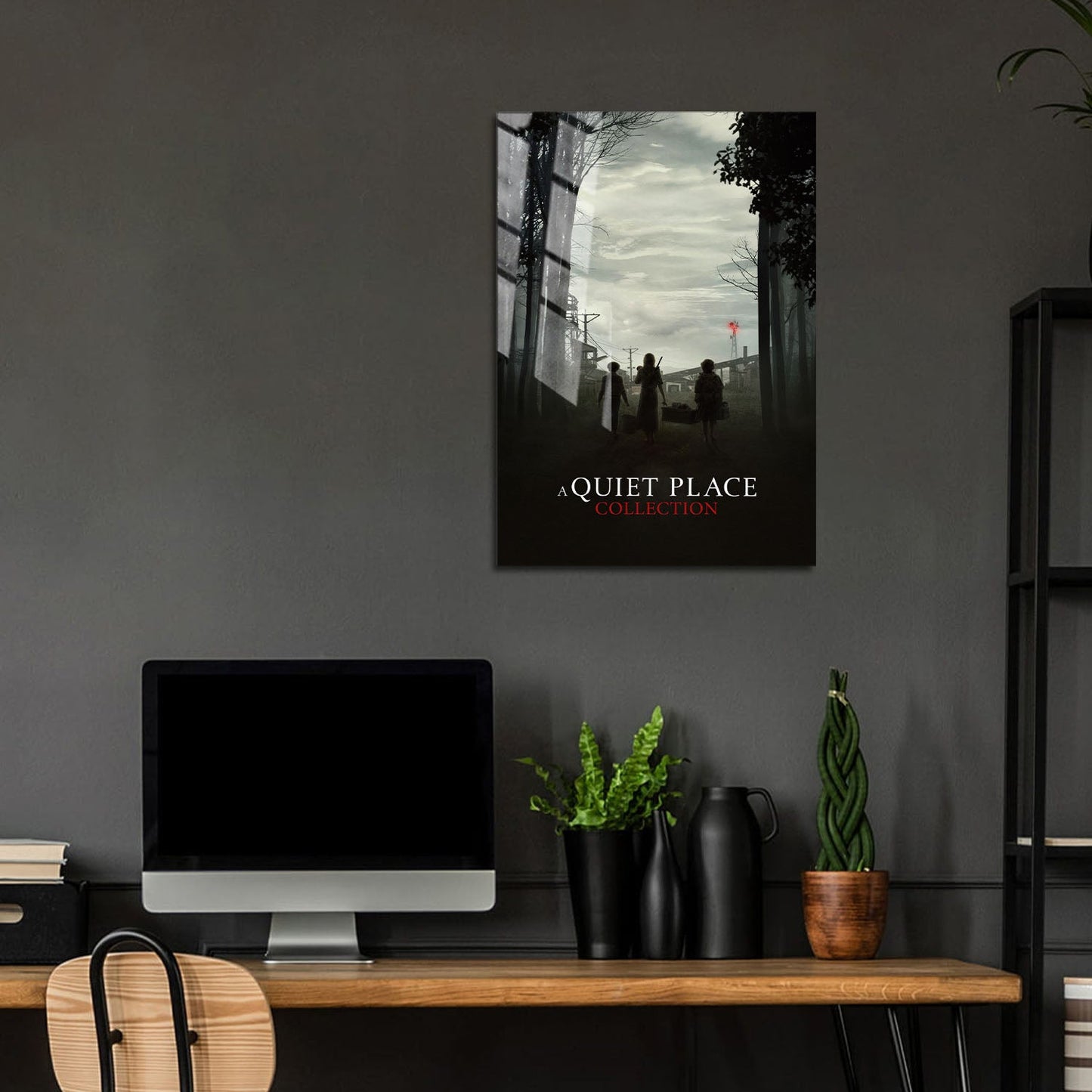 Flex Designs Metal Poster A Quiet Place Minimalist 5 x 7" Home Goods - Movie 2018 Movie Metal Poster