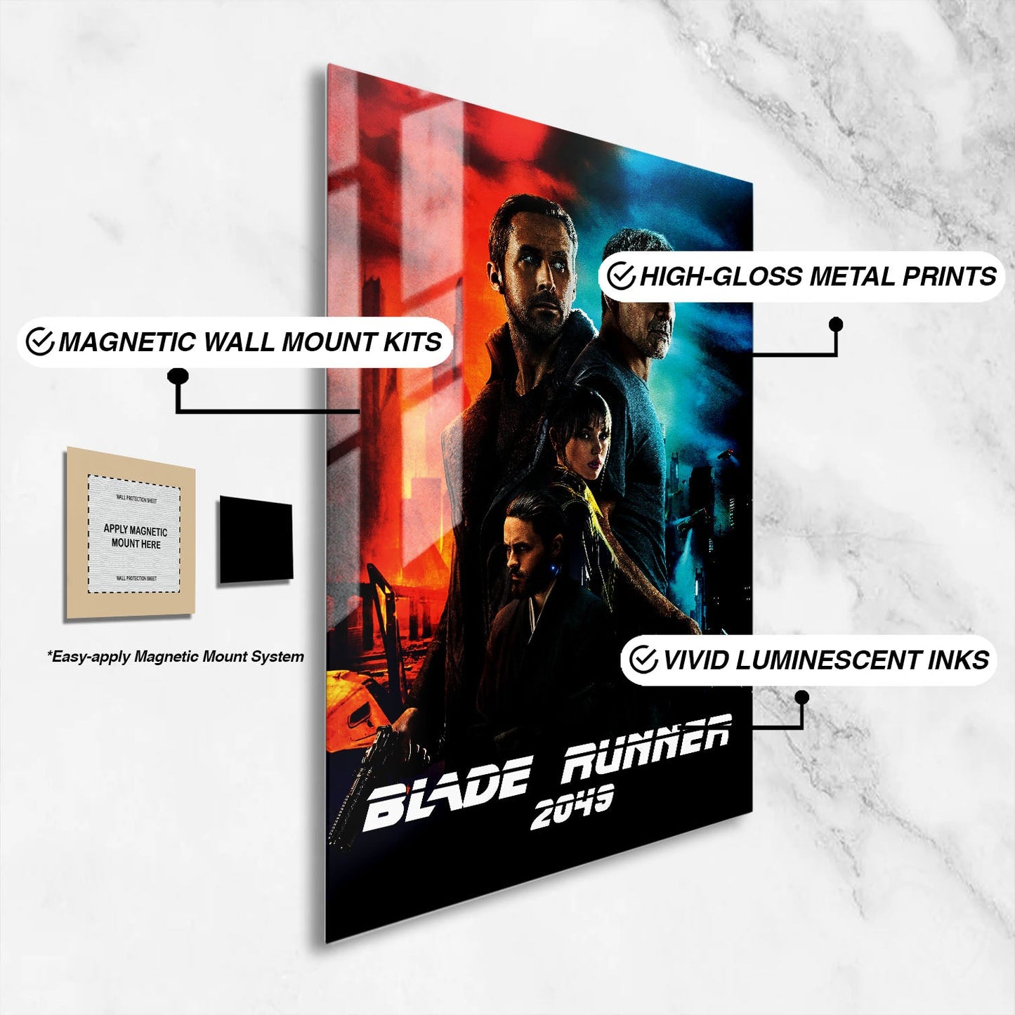 Flex Designs Metal Poster Blade Runner 2049 16 x 24" Home Goods - Movie 2017 Movie Metal Poster