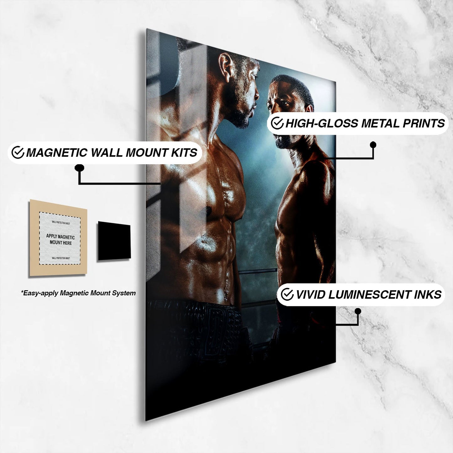 Flex Designs Metal Poster Creed III Key Visual 16 x 24" Home Goods - Movie 2023 Movie Metal Poster