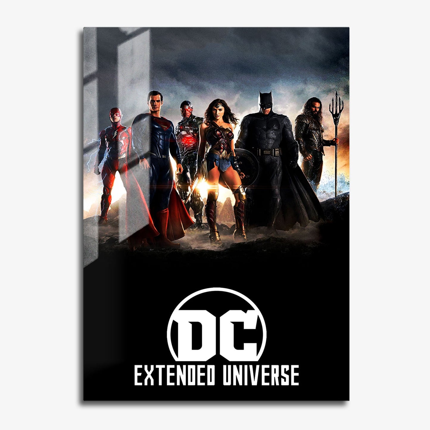 Flex Designs Metal Poster Worlds of DCEU 11 x 17" Home Goods - Movie Movie Metal Poster