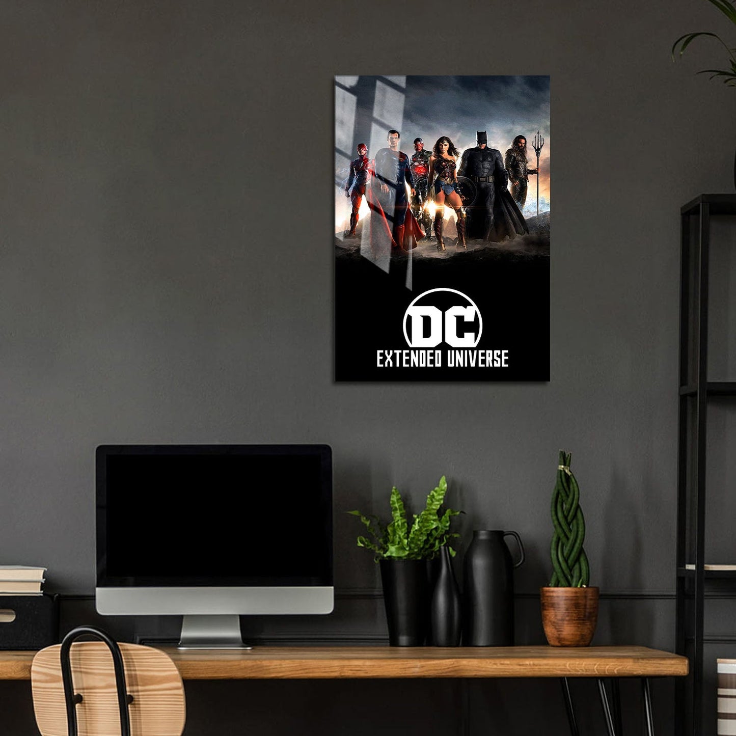 Flex Designs Metal Poster Worlds of DCEU 5 x 7" Home Goods - Movie Movie Metal Poster