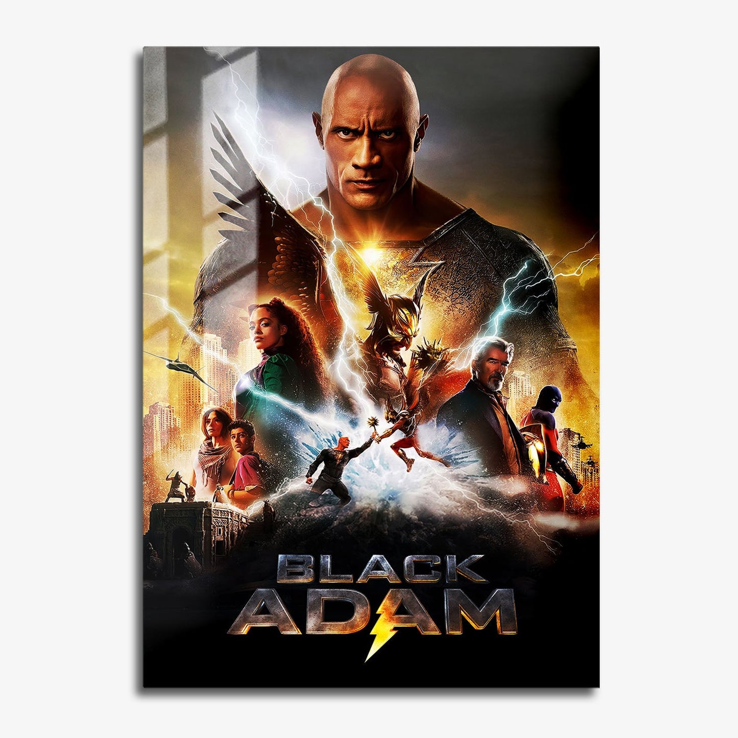 Flex Designs Metal Poster Black Adam 11 x 17" Home Goods - Movie 2022 Movie Metal Poster